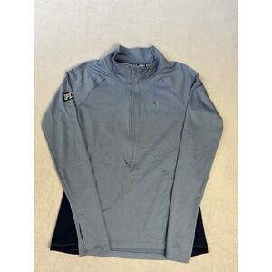 Victoria Secret PINK Ultimate Half Zip Pullover Blue  ATHLETIC SHIRT Size Small